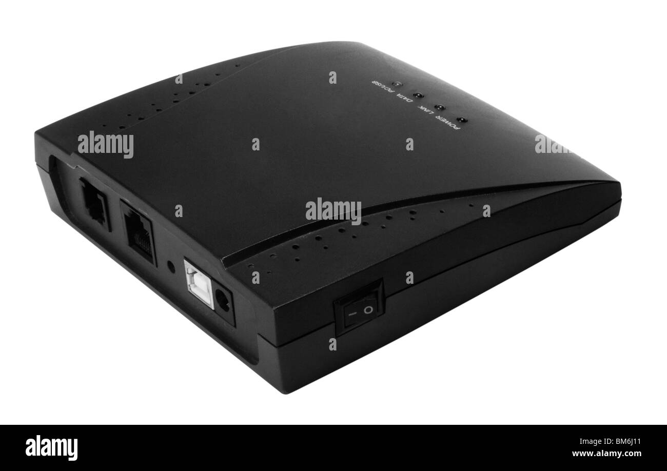 Closeup of a modem Stock Photo Alamy