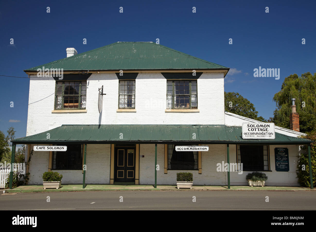 Solomon Cottage Accommodation (1836), Evandale, near Launceston, Northern Tasmania, Australia Stock Photo