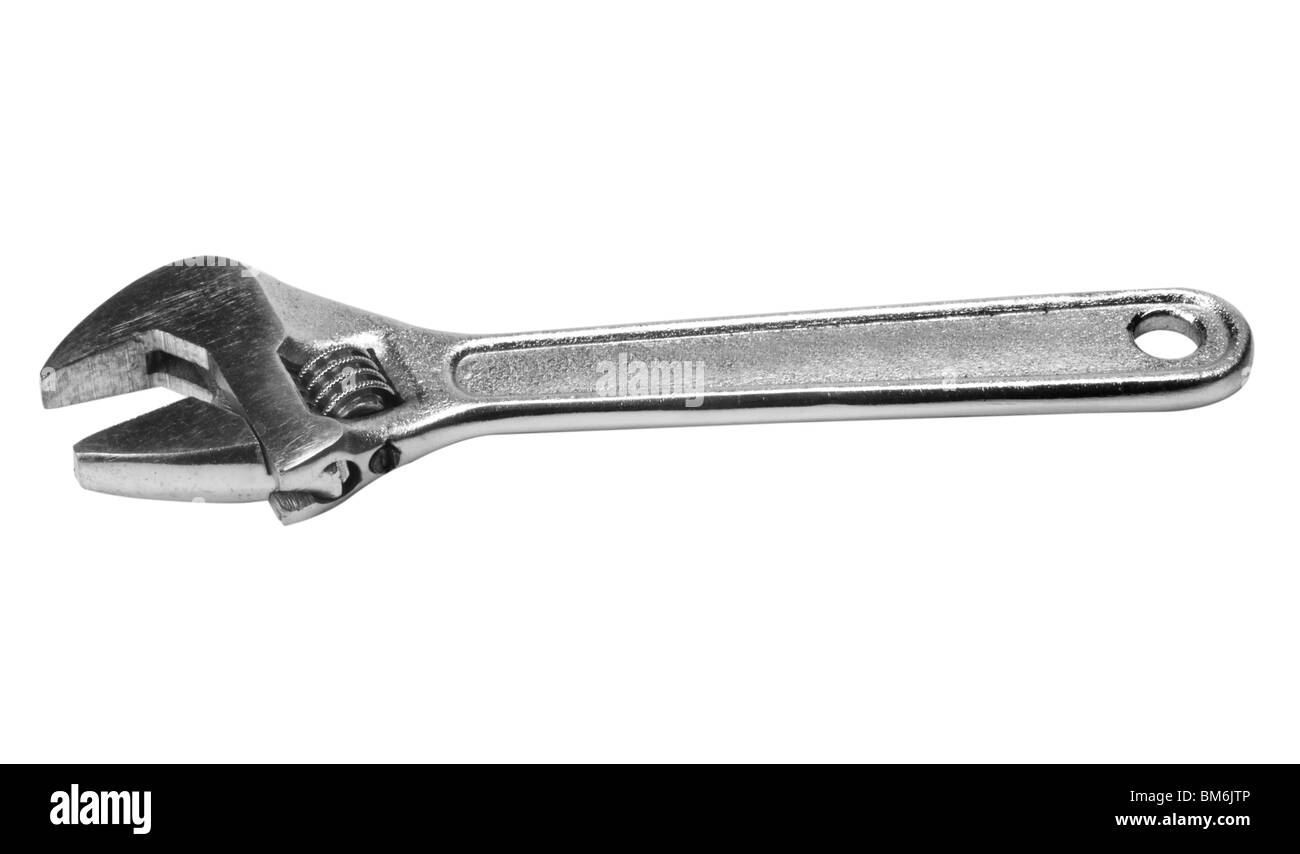 Close-up of an adjustable wrench Stock Photo