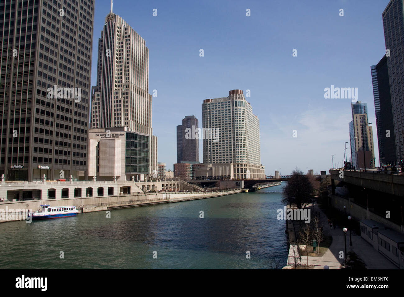 Chicago Buildings Architecture. Chicago River Stock Photo - Alamy