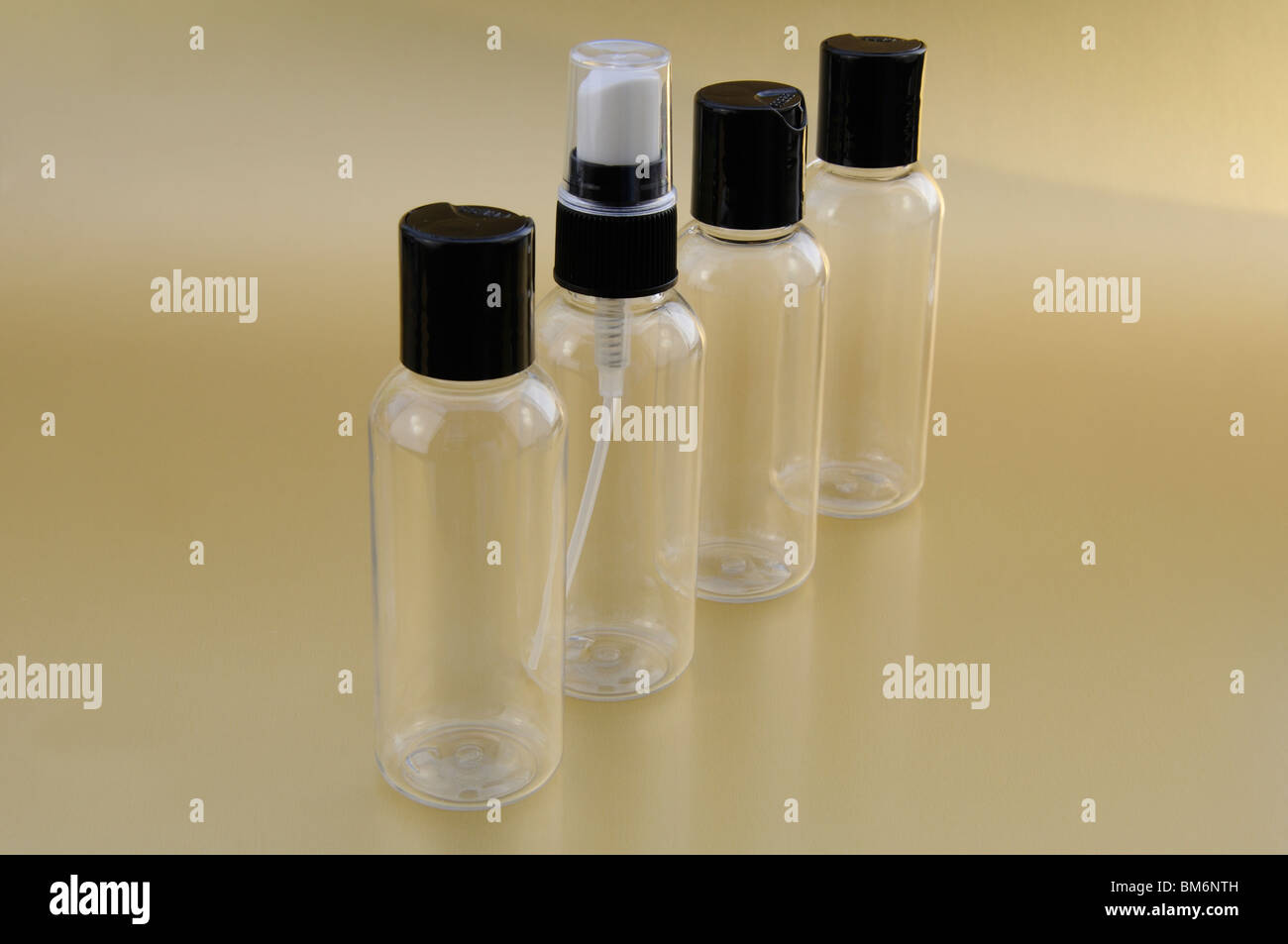 Travel bottles for liquids in carryon luggage Stock Photo Alamy