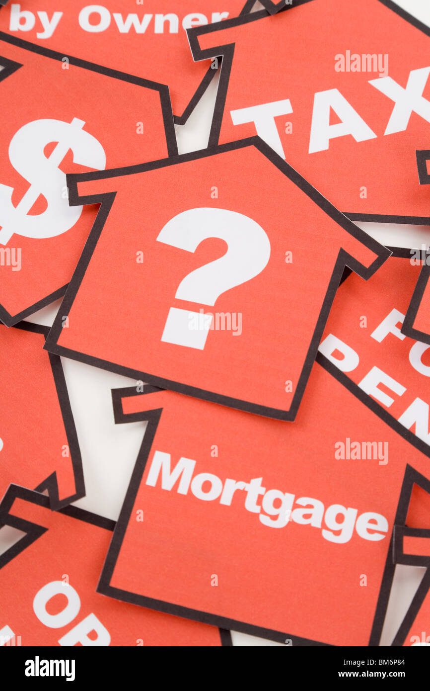 red home sign, Real Estate business Concept Stock Photo - Alamy