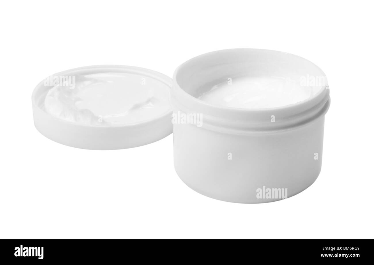 Closeup of a jar of moisturizer Stock Photo Alamy