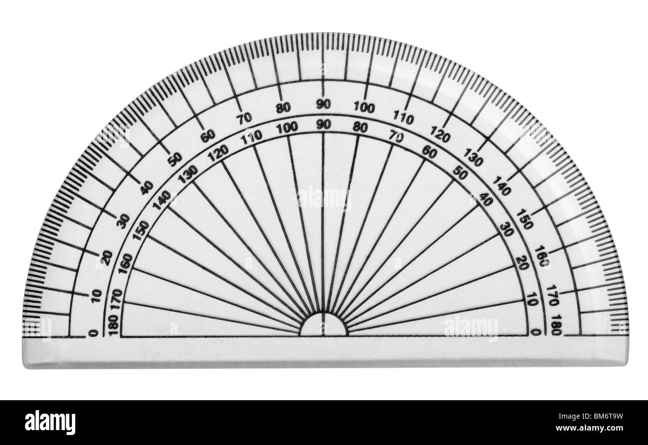 Close-up of a protractor Stock Photo
