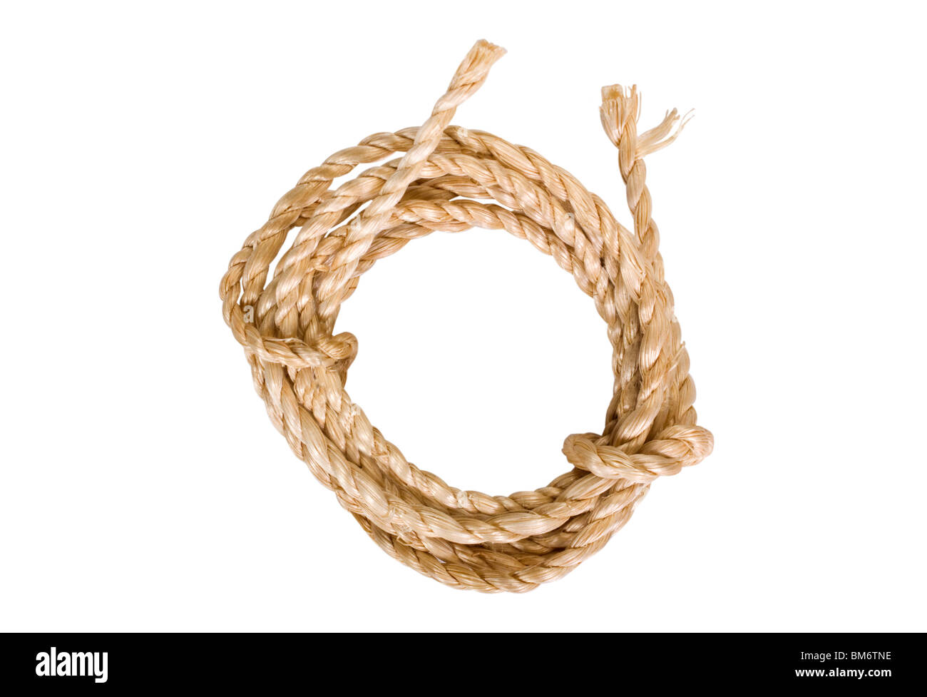 Bundled Nylon Rope, to be used as a clothes line Stock Photo - Alamy