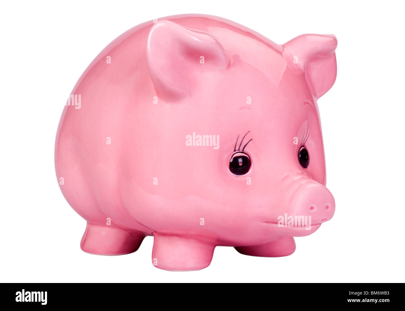 Close-up of a pink piggy bank Stock Photo