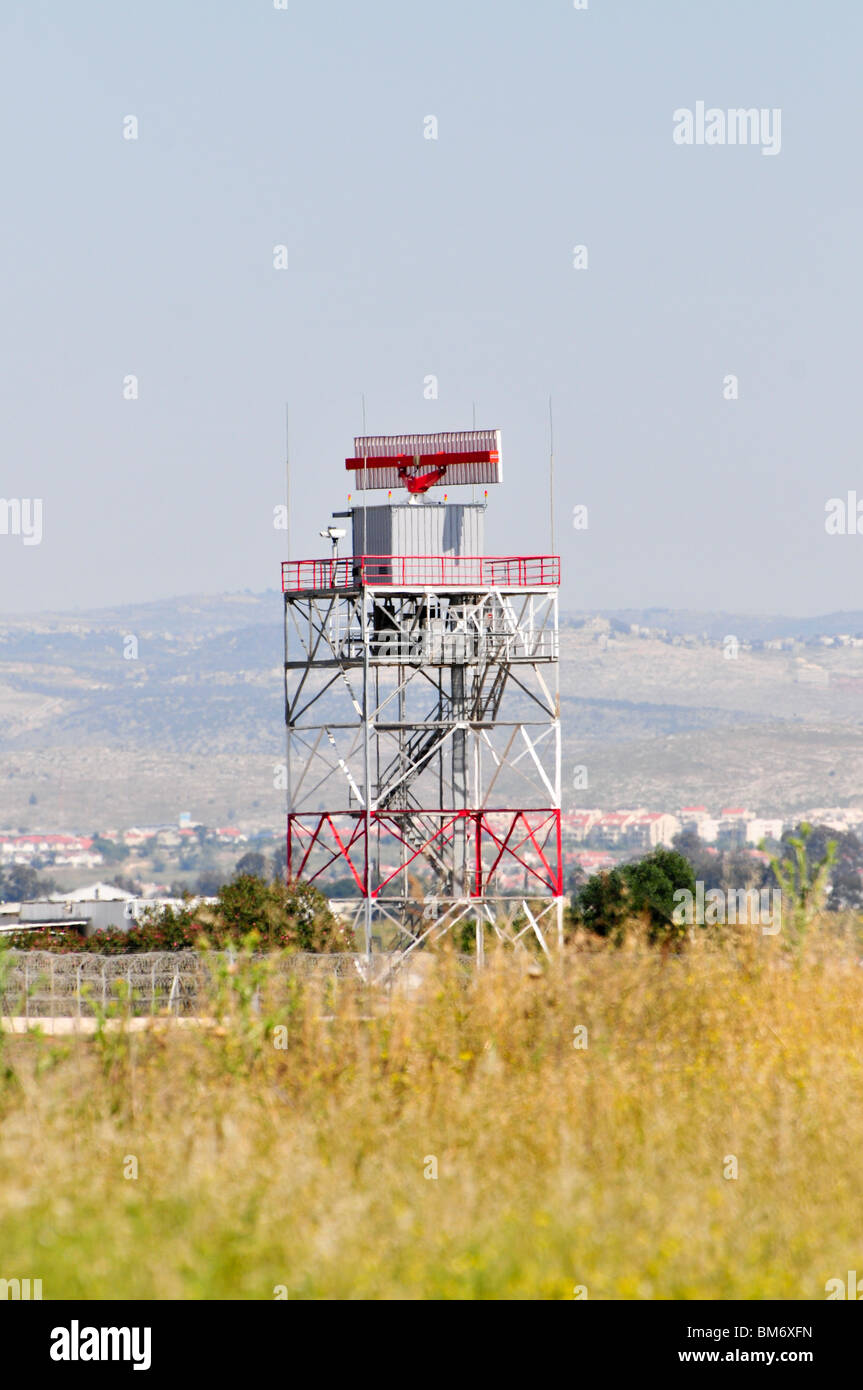 Israel, Ben-Gurion international Airport Air Control radar tower Stock Photo