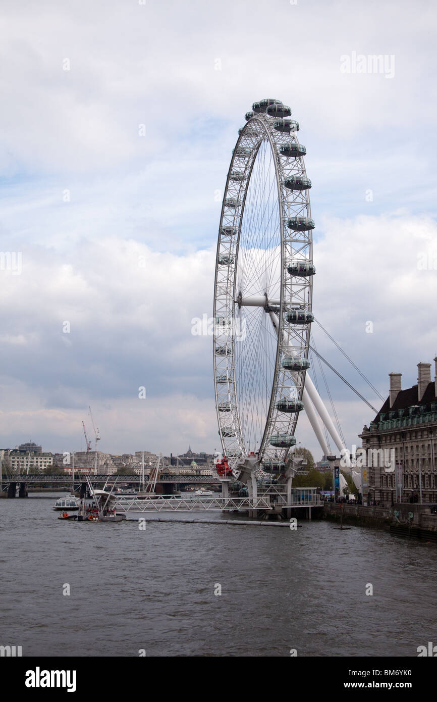 The London Eye, Ferris wheel, Westminster, London, England Stock Photo