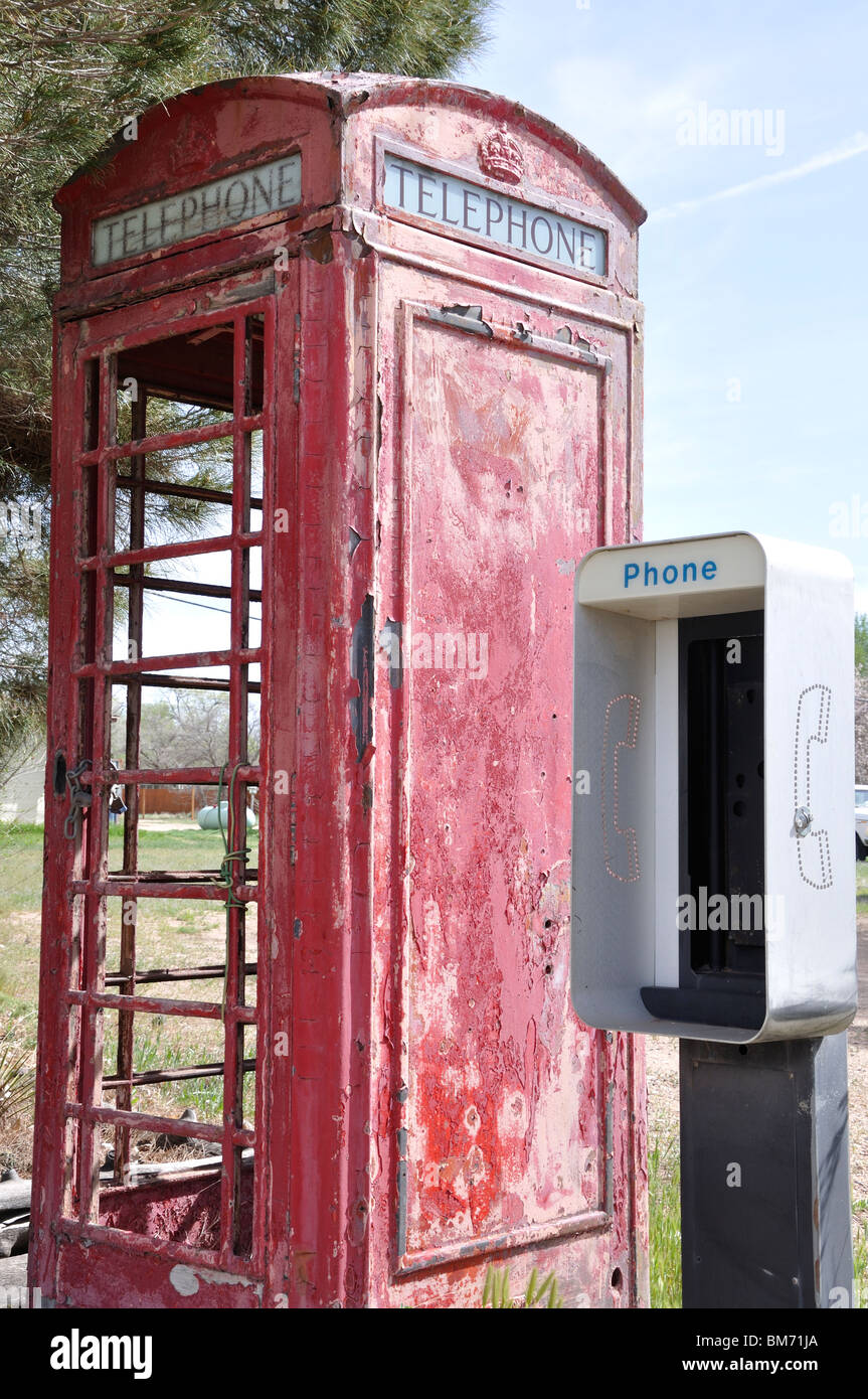 Old telephone box Stock Photo Alamy