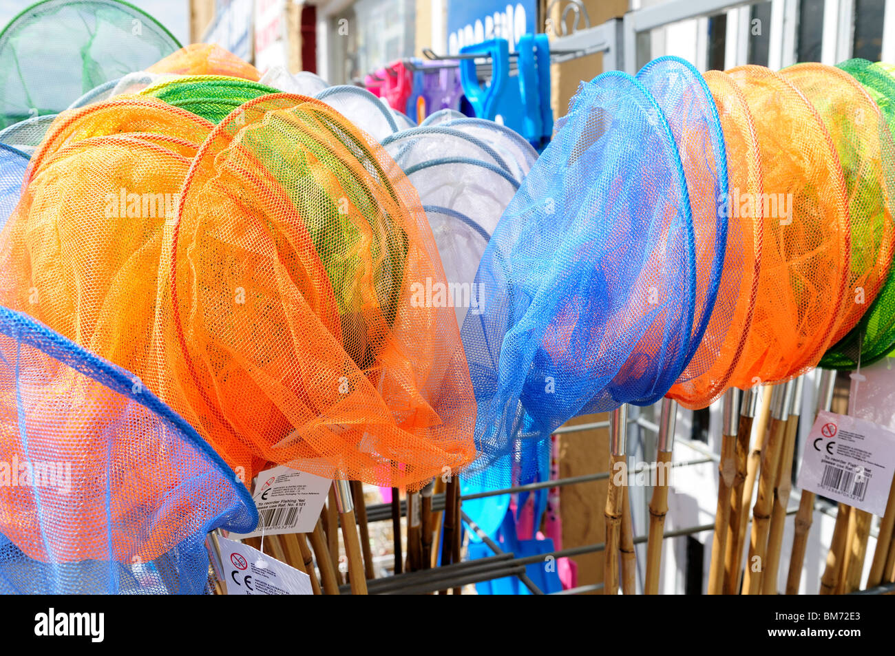 Fishing Nets Seaside Gift Shop Stock Photo Alamy