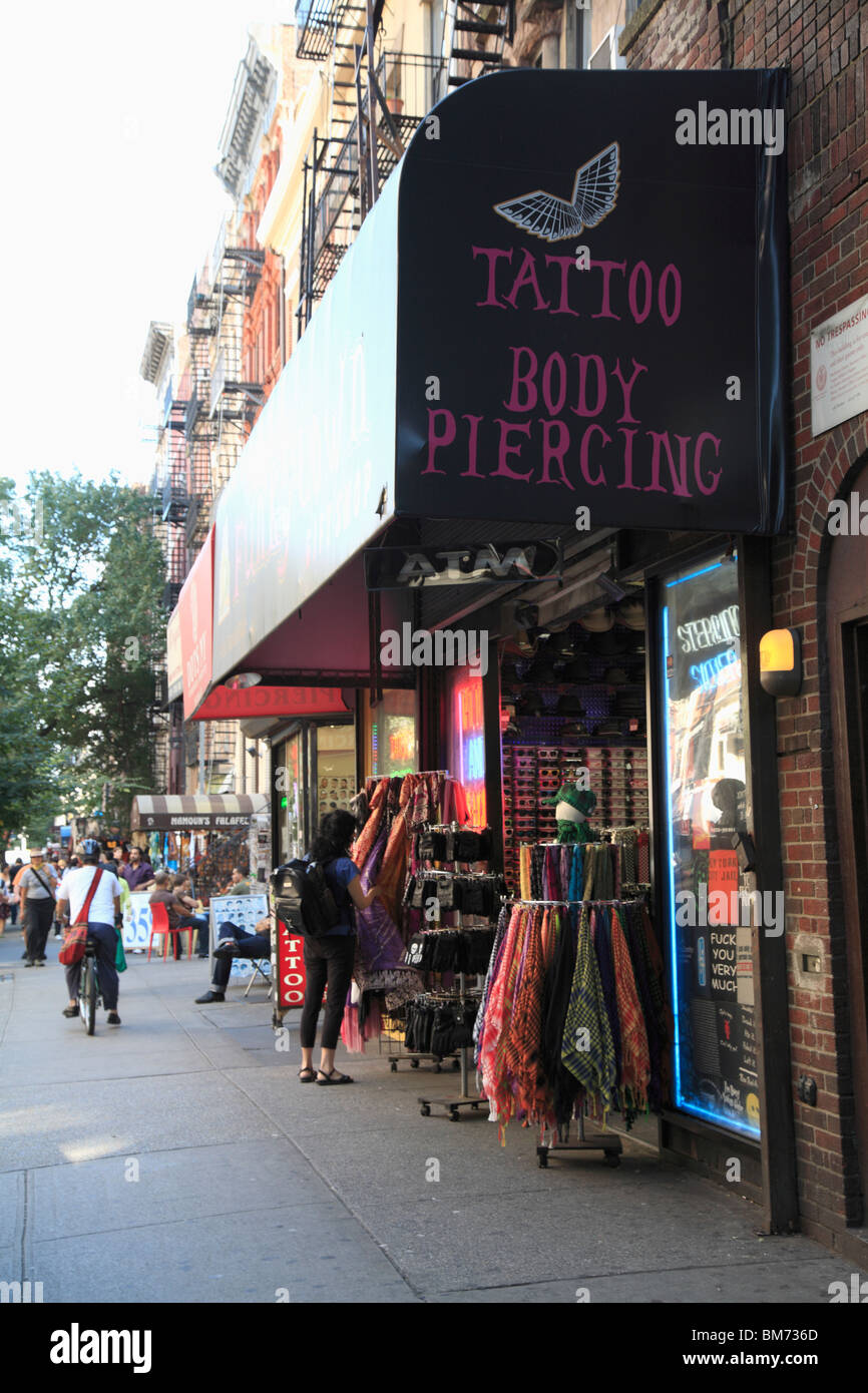 St. Marks Place, Greenwich Village, East Village, Manhattan, New York City, USA Stock Photo