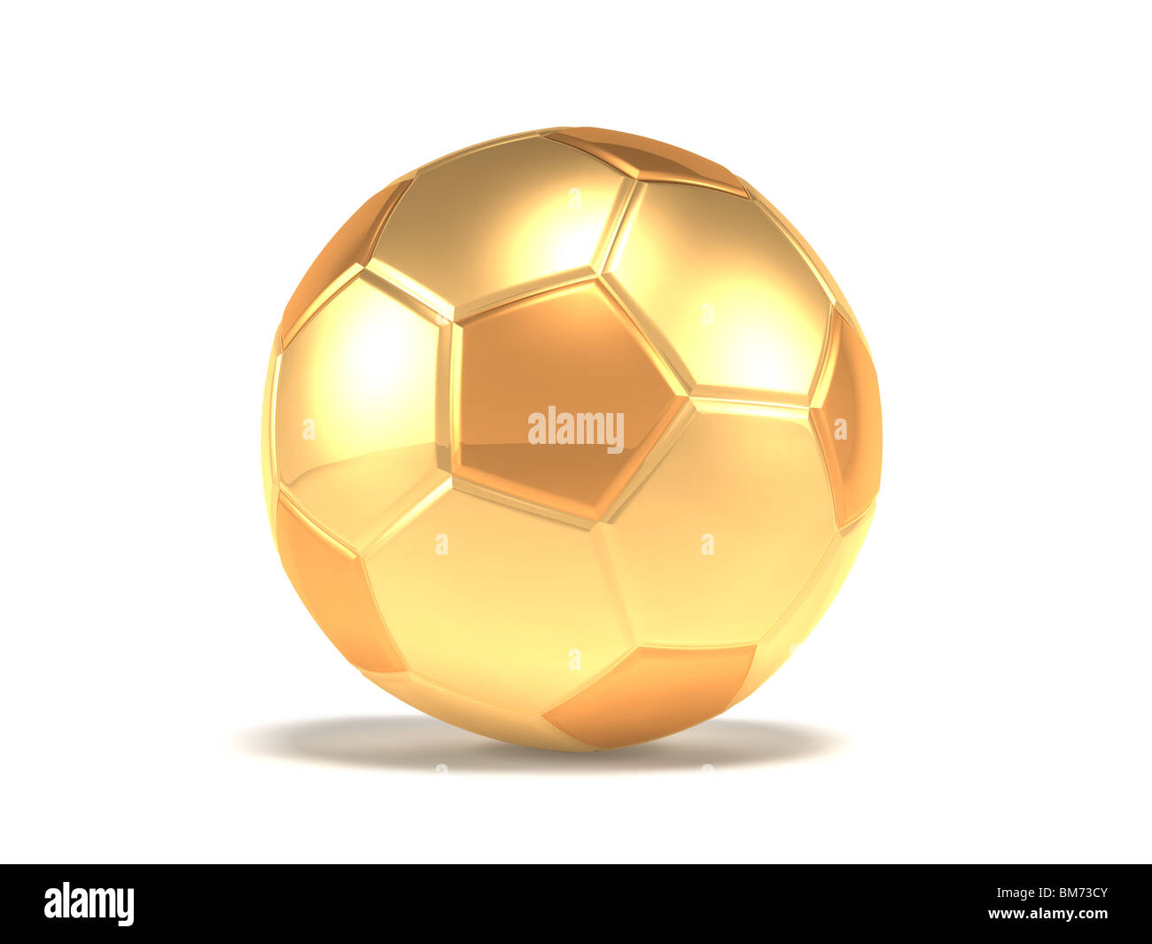 Golden soccer ball isolated on white background Stock Photo - Alamy