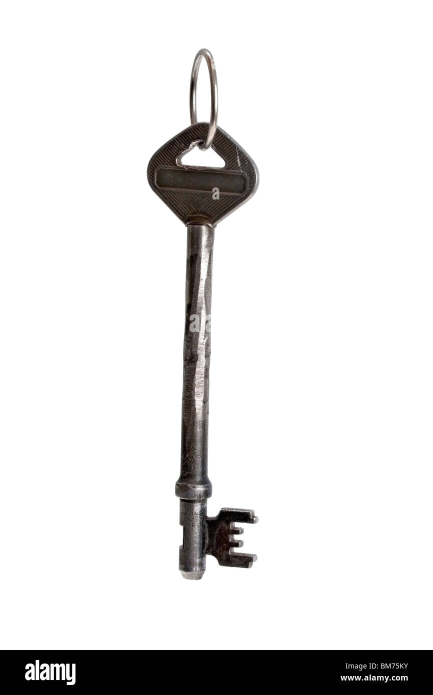 Old Key isolated on white background Stock Photo Alamy