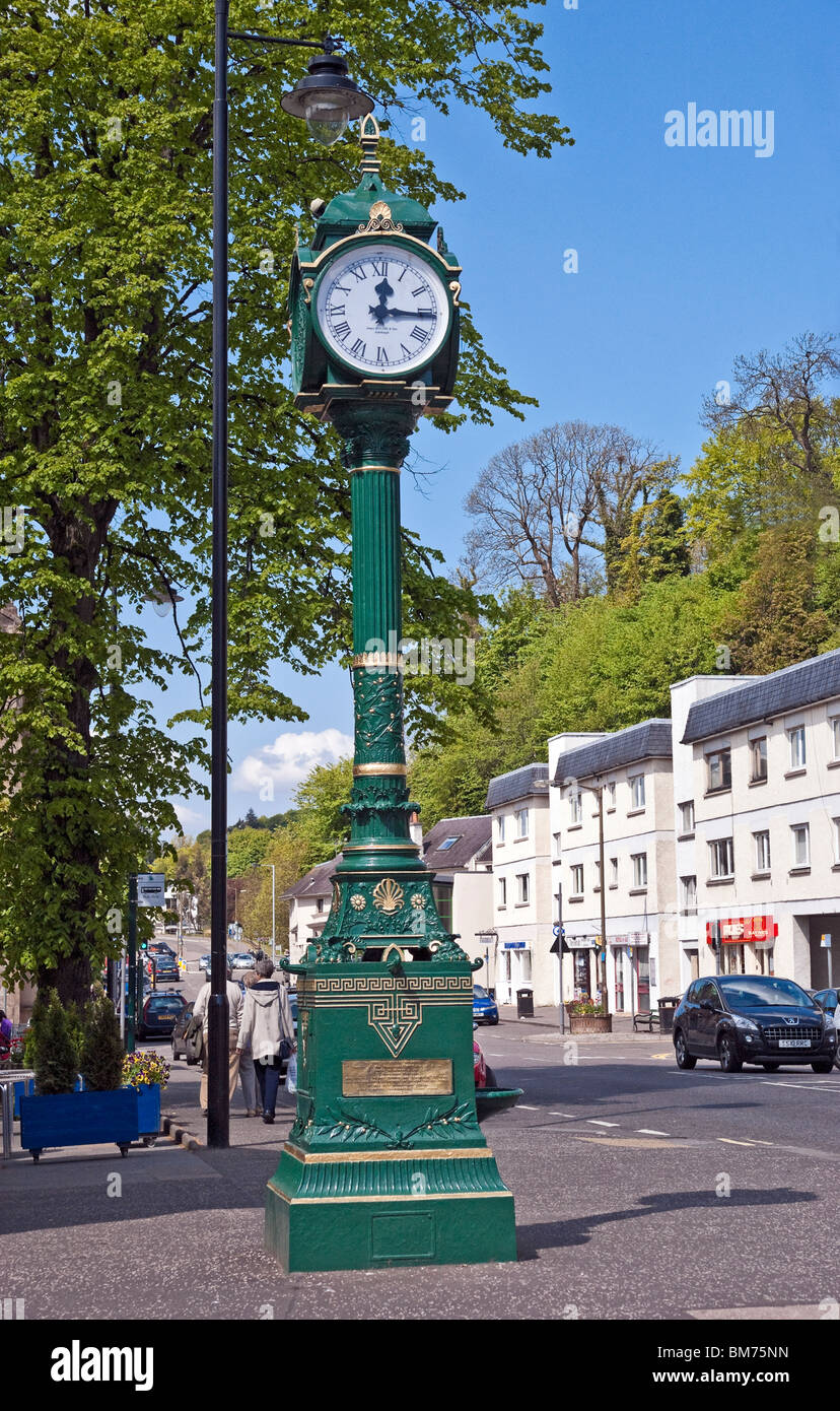 The Paterson Clock in Bridge of Allan Stirling Scotland Stock Photo Alamy