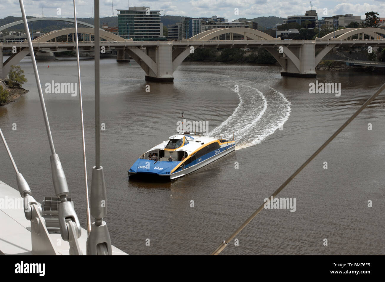 City Cat, Brisbane River, Brisbane, Queensland, Australia Stock Photo