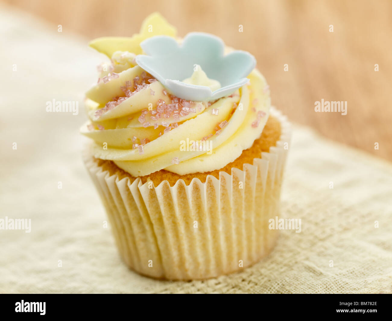 Decorated cupcake Stock Photo