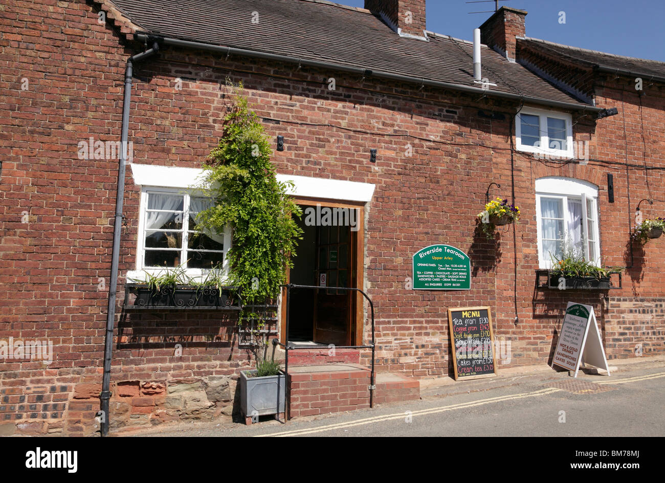 Entrance to the Riverside Tearoom on Arley Lane Upper Arley village