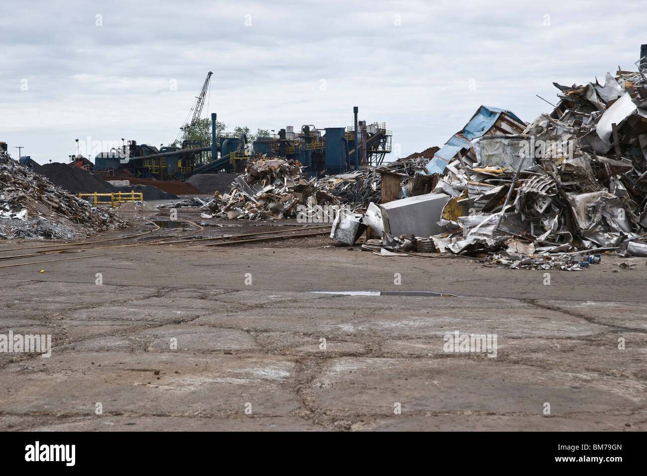 Louis Padnos Iron And Metal Company recycling yard in Holland Michigan
