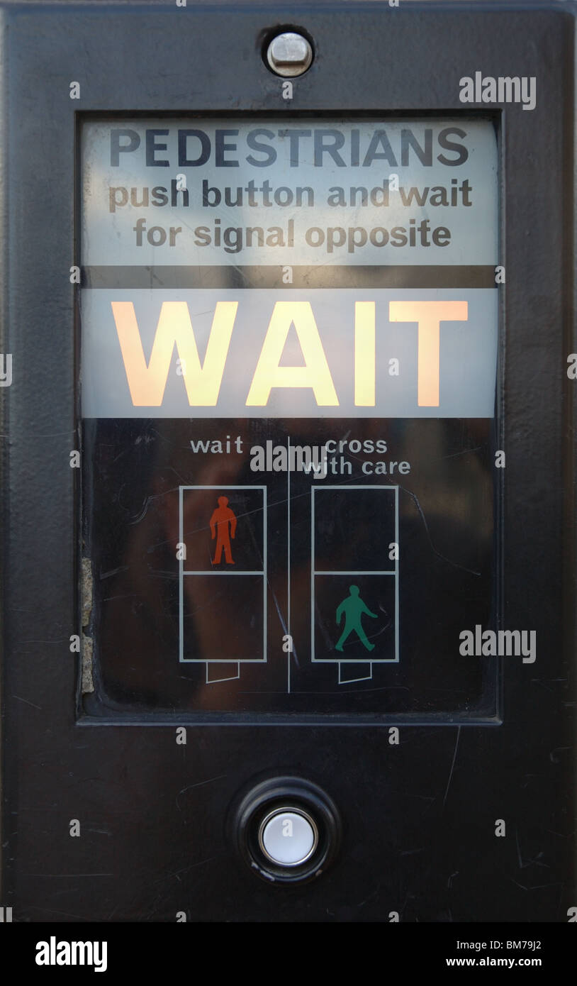 pedestrian crossing control box, England, UK Stock Photo