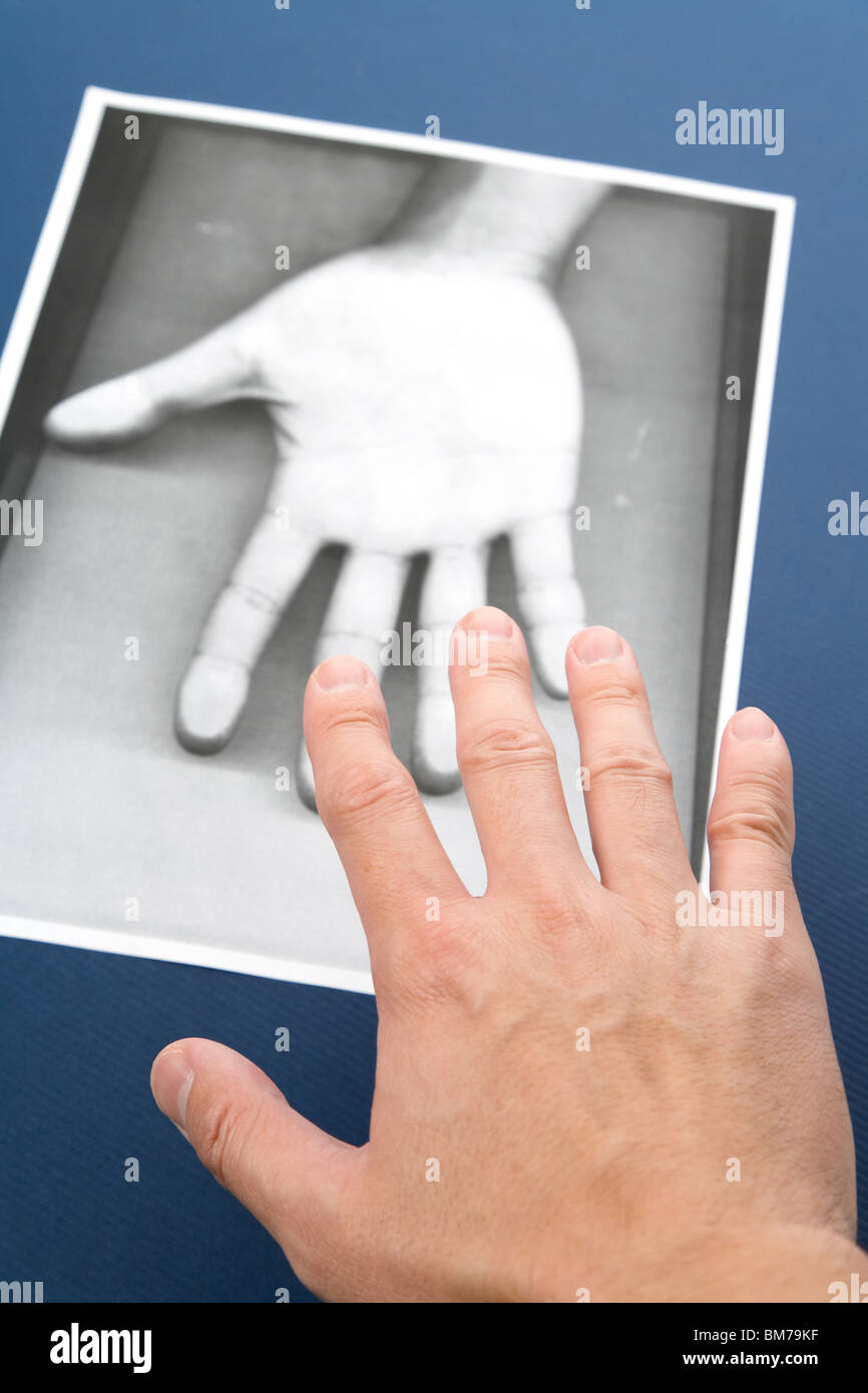 Black and white Photocopy of hand Stock Photo Alamy