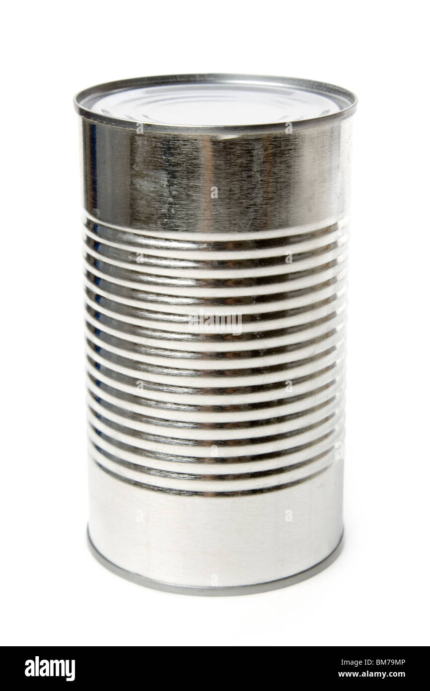 Metal Can with white background Stock Photo Alamy