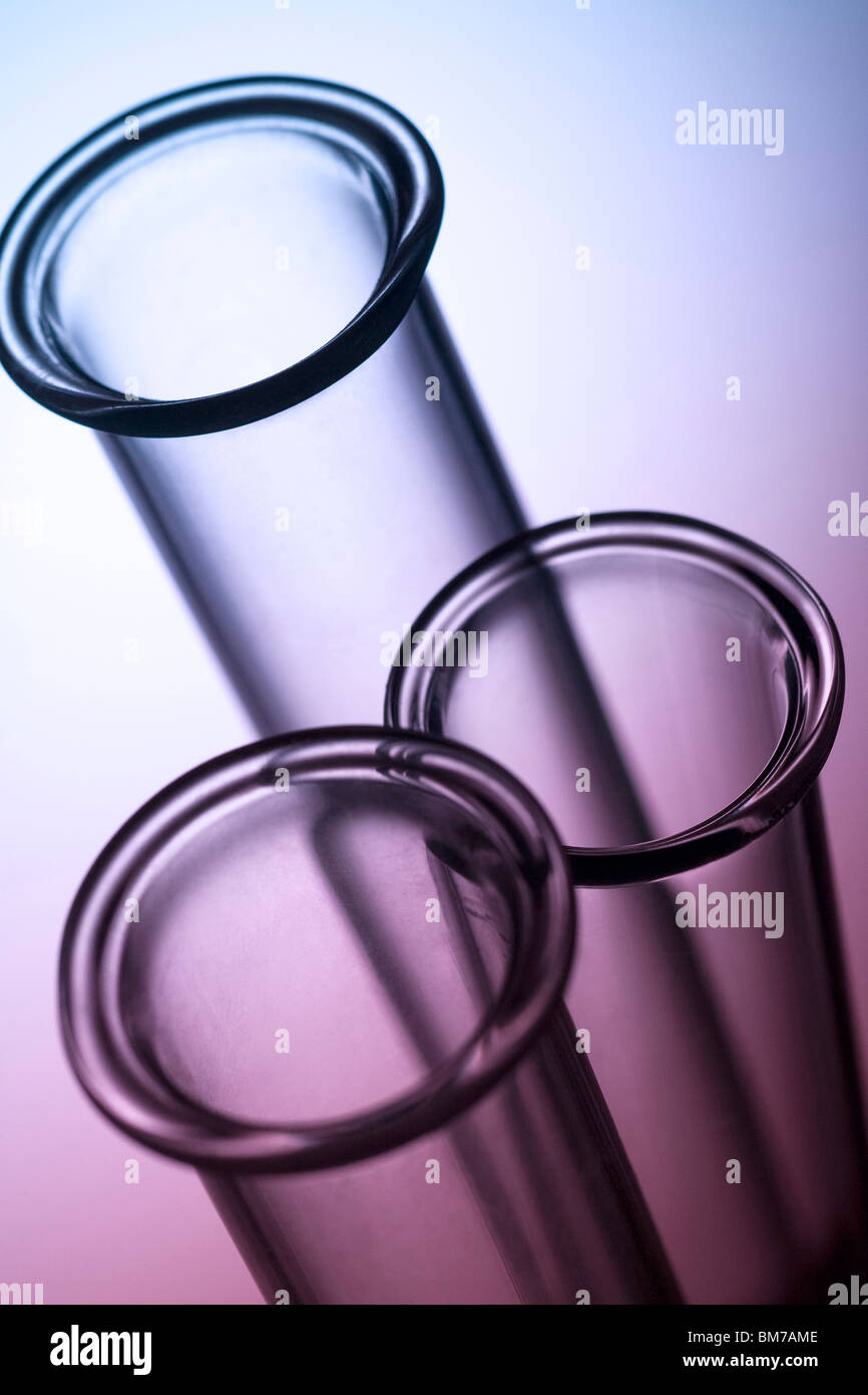 three laboratory test tube tops Stock Photo Alamy