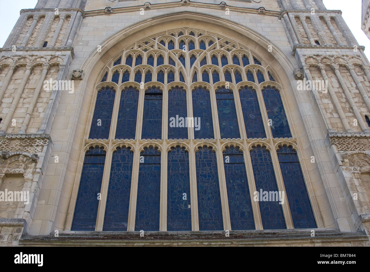 rochester medieval cathedral stain glass window Stock Photo Alamy