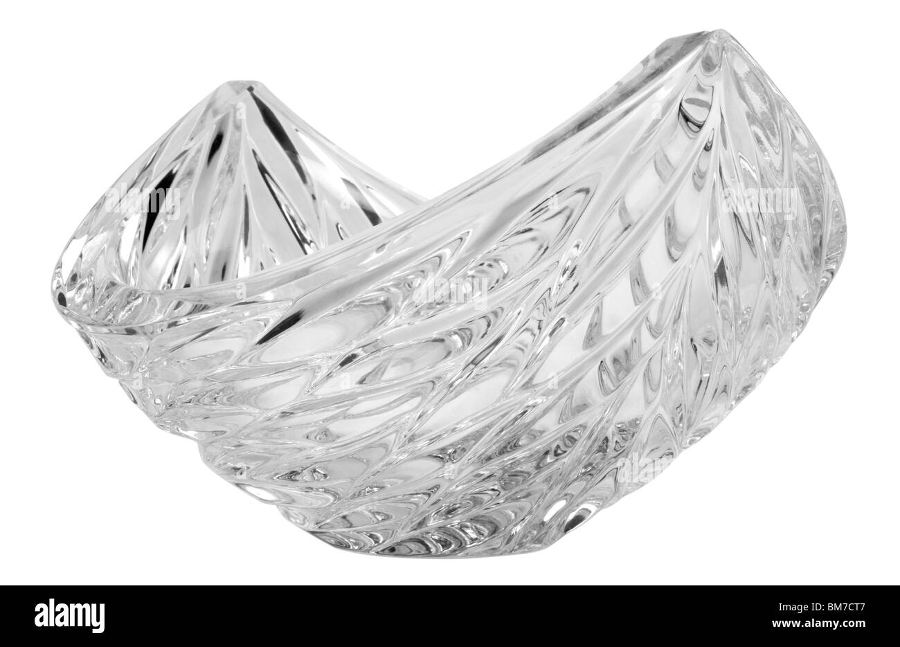 Closeup of a crystal bowl Stock Photo Alamy