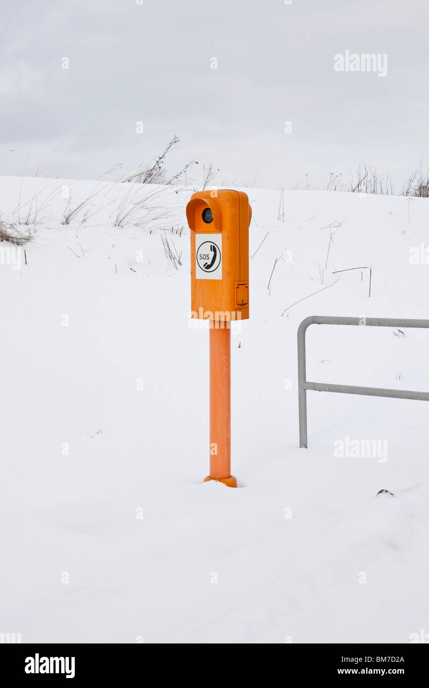An emergency telephone Stock Photo