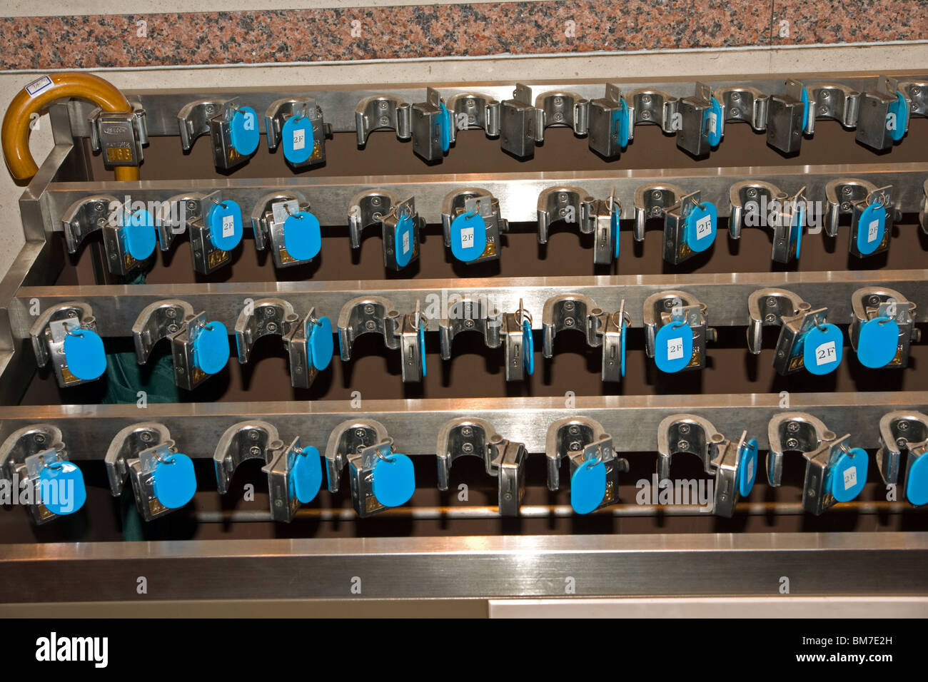 Umbrella Stand / Rack with Locks Stock Photo Alamy