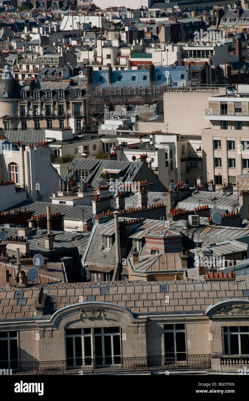 Skyline Paris, France, Cityscape, (View from Arc de Triomphe), Paris Buildings, Rooftops, property market,  paris buildings Stock Photo
