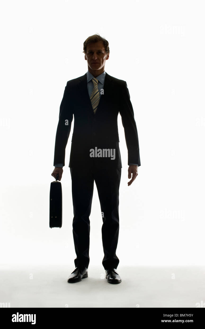 Portrait of a businessman, silhouette Stock Photo