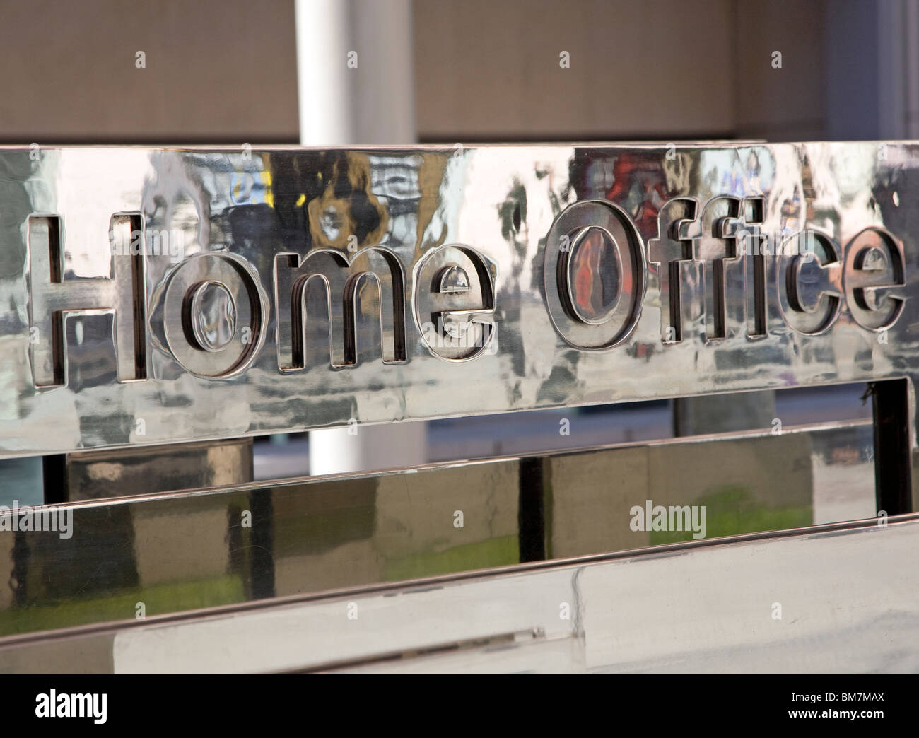 Sign on Home Office building, Marsham Street, London Stock Photo