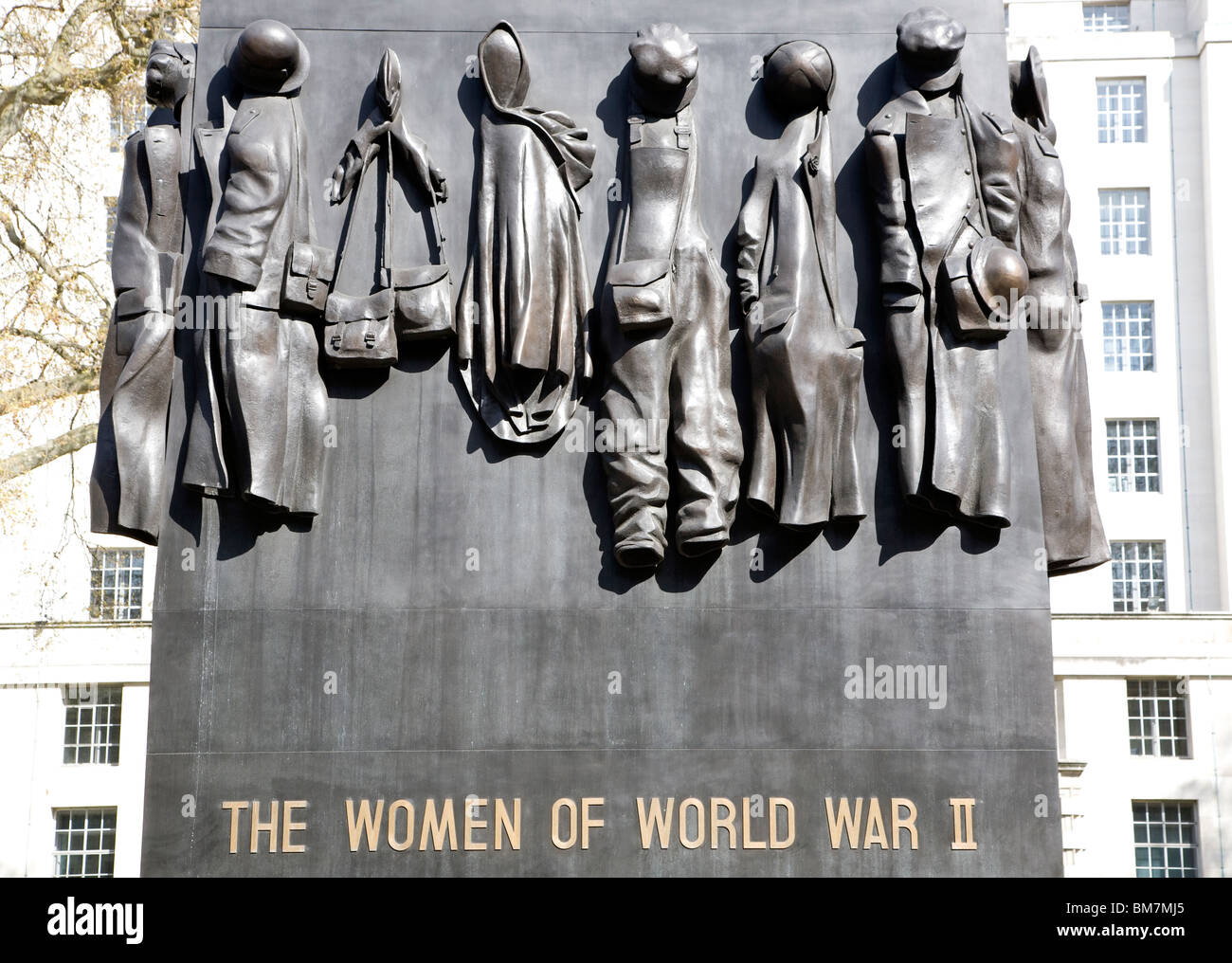 Memorial to women of World War II in Whitehall, London Stock Photo - Alamy