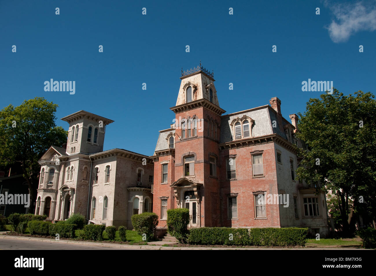 Landmark buildings in Corn Hill area of Rochester NY USA Stock Photo
