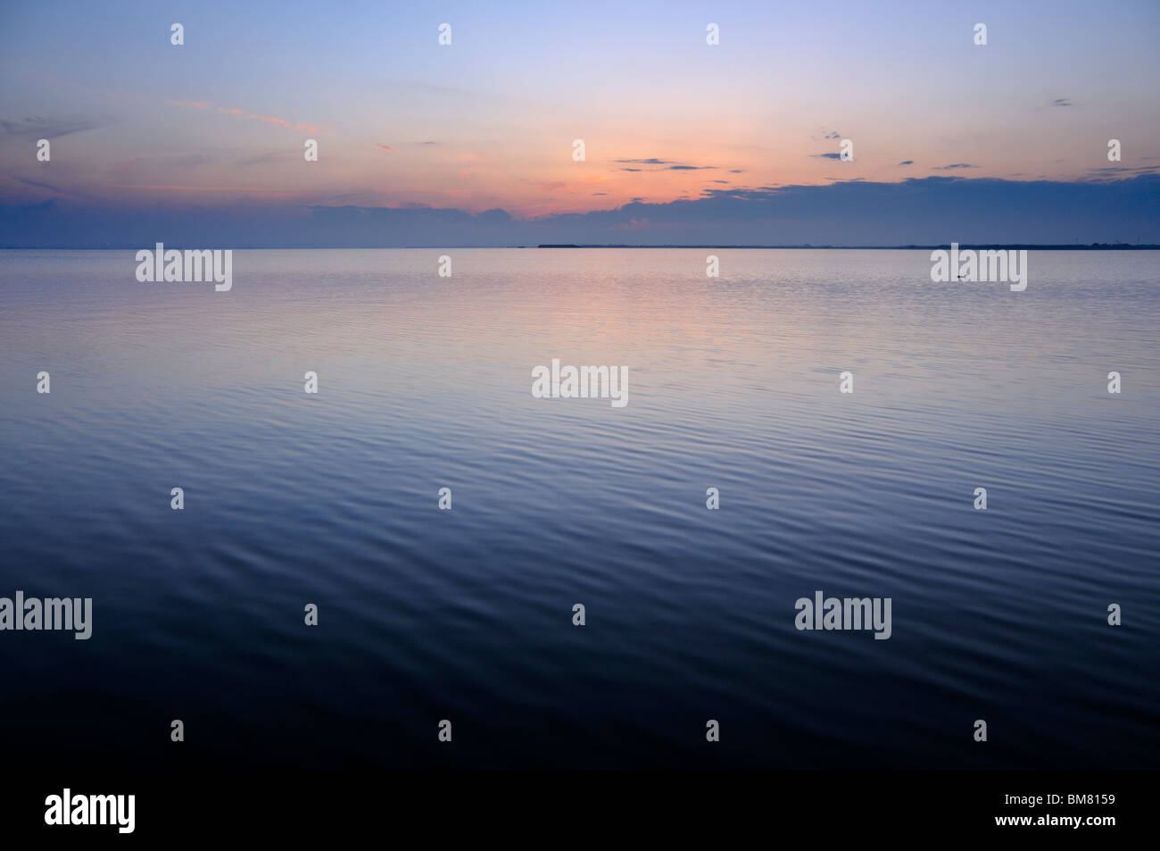 Sunset. La Albufera Nature Reserve. Valencia. Spain Stock Photo