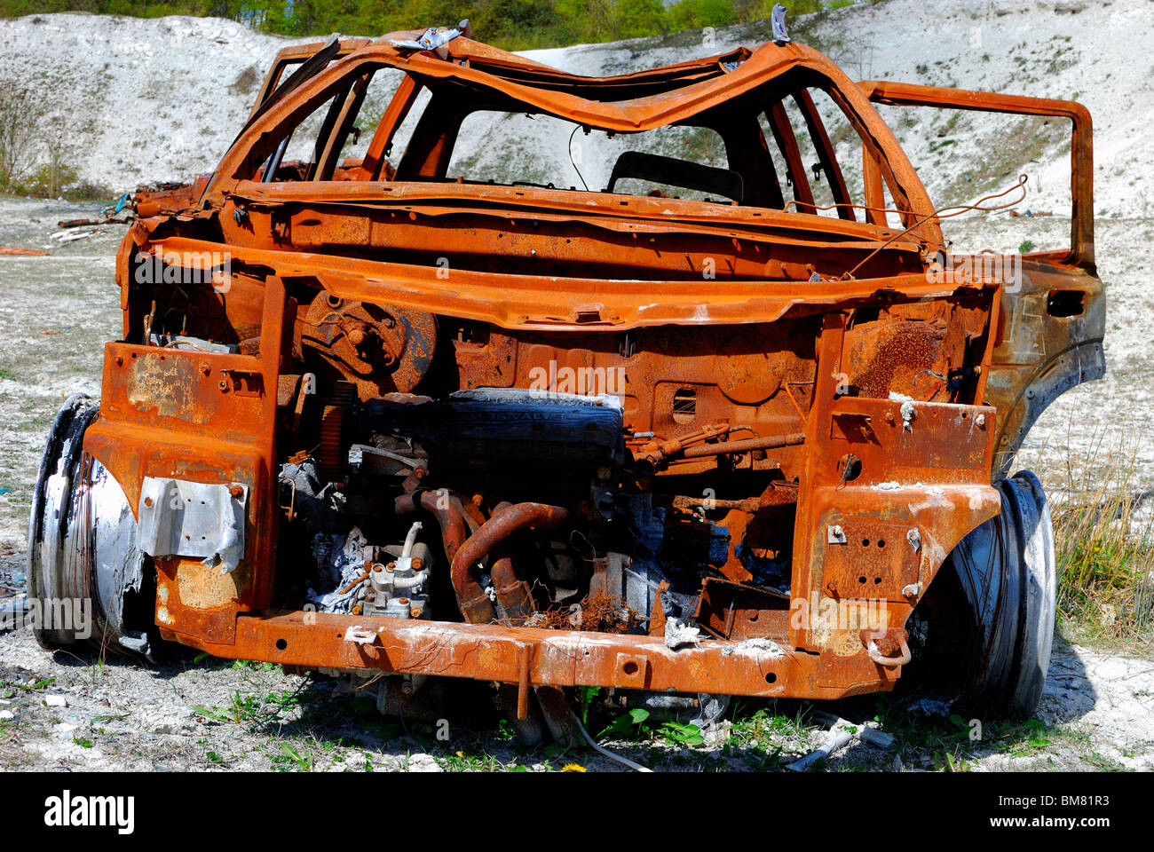Rusty old Land Rover Freelander Car Stock Photo