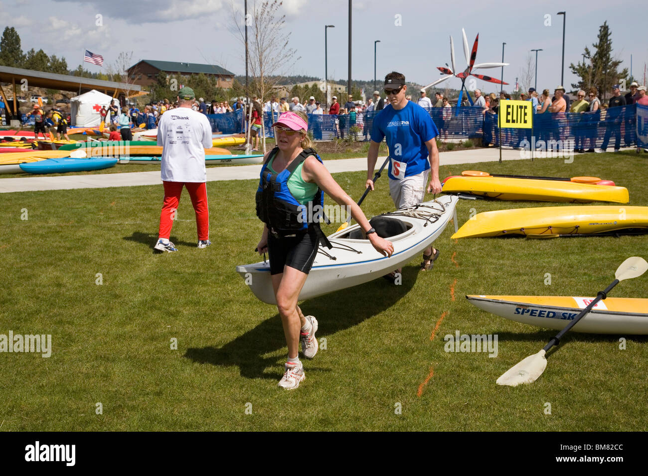 The Pole-Pedal-Paddle sporting event held each year in Bend, Oregon,  attracts thousands from all over the USA Stock Photo - Alamy