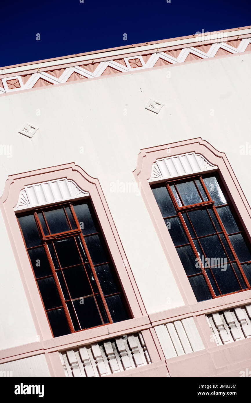 Art Deco style buildings in Napier on the east coast of New Zealand's North Island Stock Photo