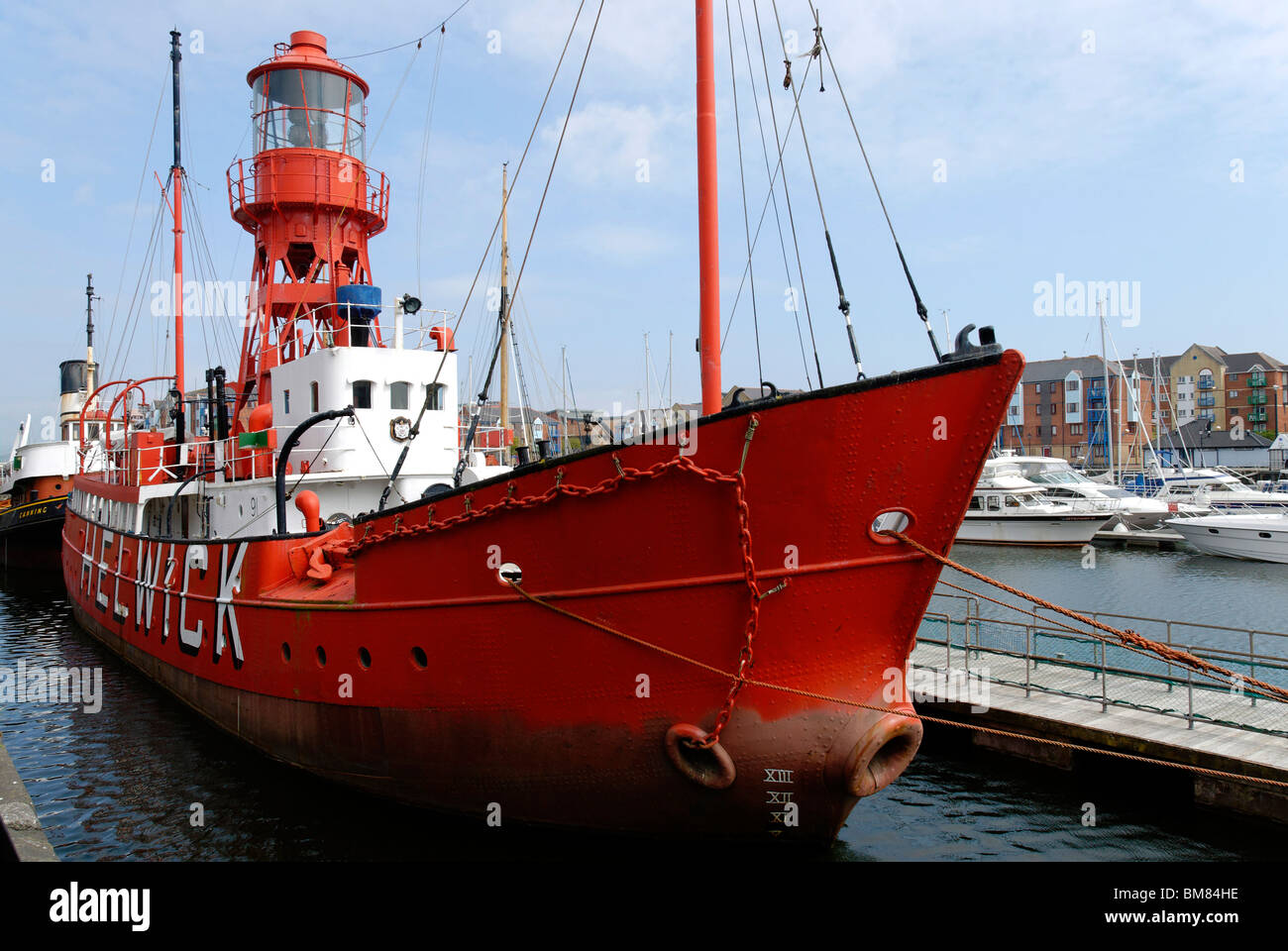 Lighthouse ship Helwick Stock Photo