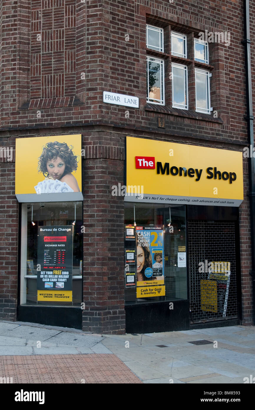 The Money Shop Based On Friar Lane Nottingham England Uk Stock Photo Alamy