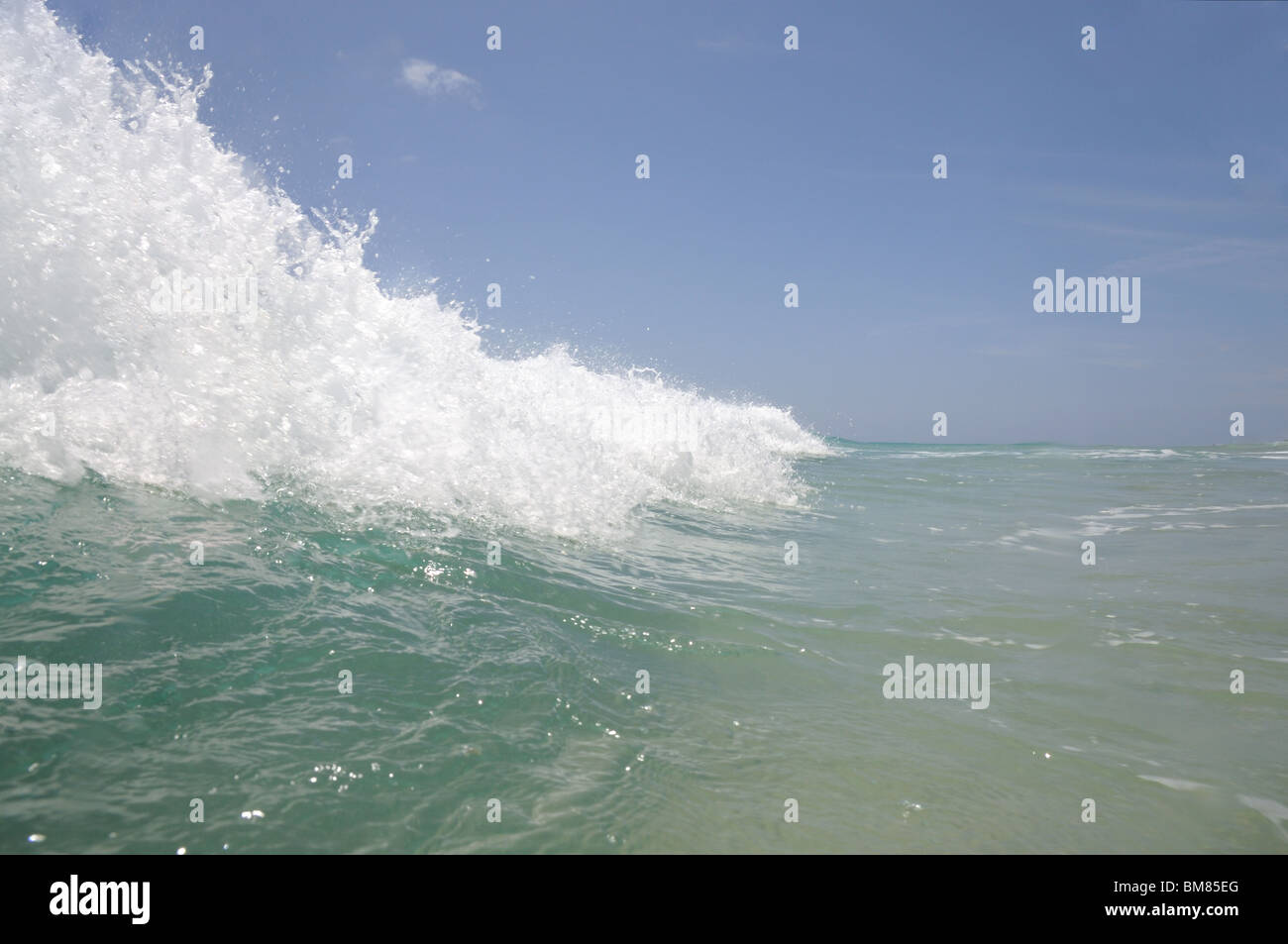 Closeup of an Ocean Wave Stock Photo