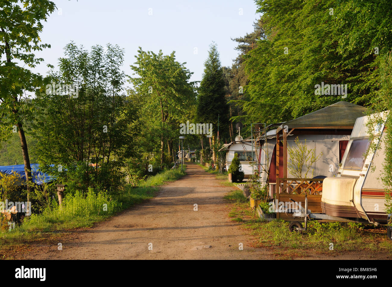 Camping site in Germany Stock Photo - Alamy