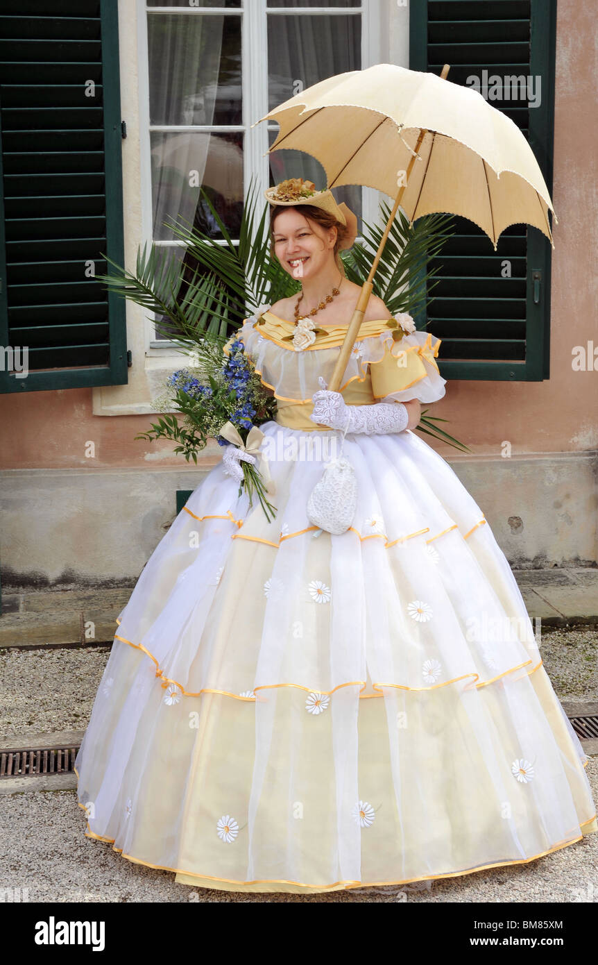 The reconstruction of historic event - Princess Wilhelmine, Duchess of Sagan Stock Photo