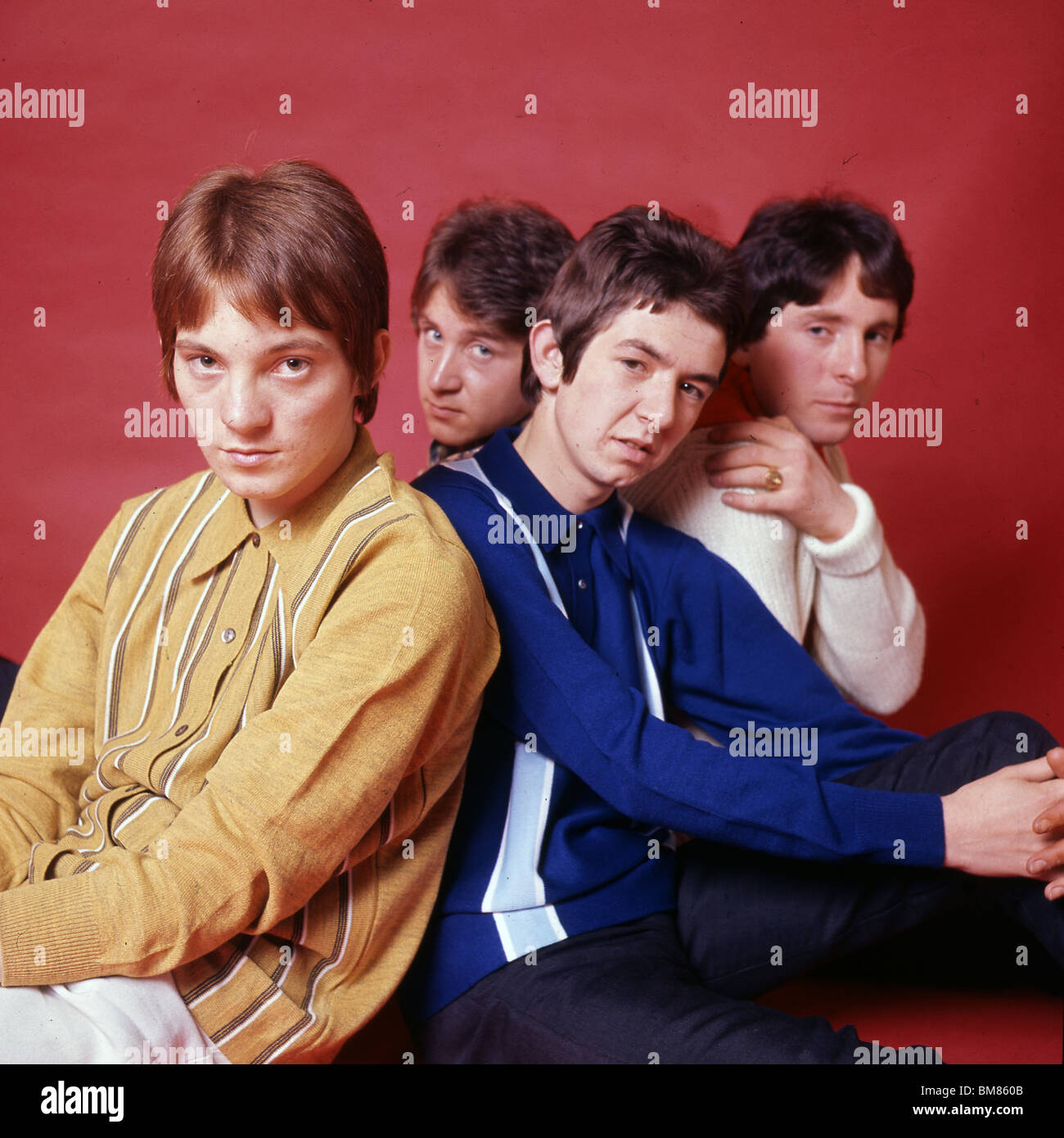 SMALL FACES in 1966 from left Steve Marriott, Kenny Jones, Ronnie Lane and Bernie Calvert  - Photo Tony Gale Stock Photo