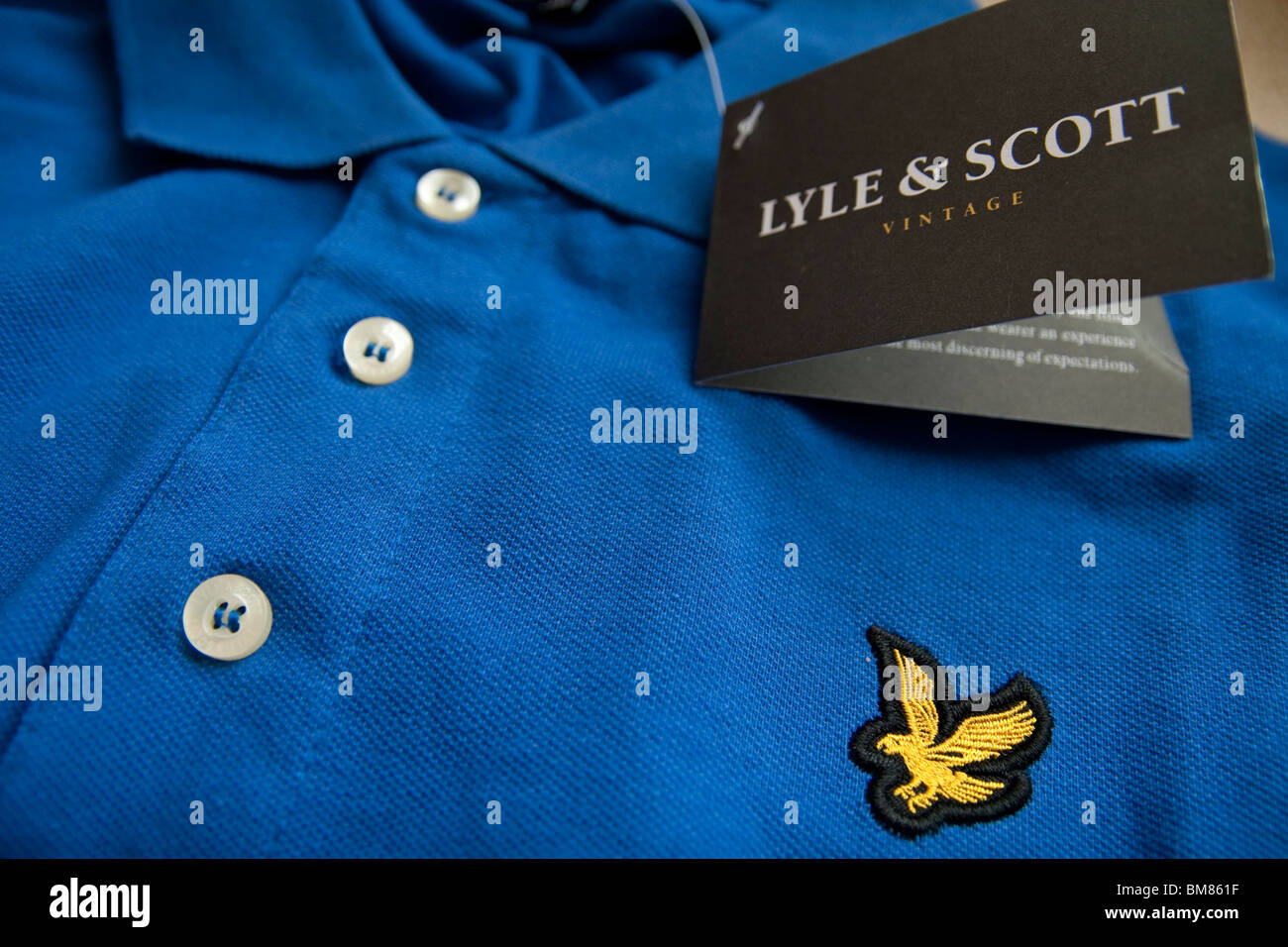 A blue Lyle & Scott polo t-shirt from the Vintage collection Stock Photo -  Alamy