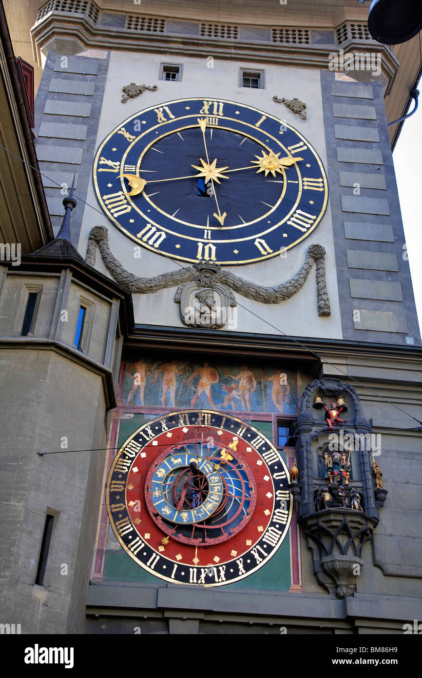 The Zytgloggeturm (astronomic clock) in Bern capital city of Switzerland Oberland Stock Photo