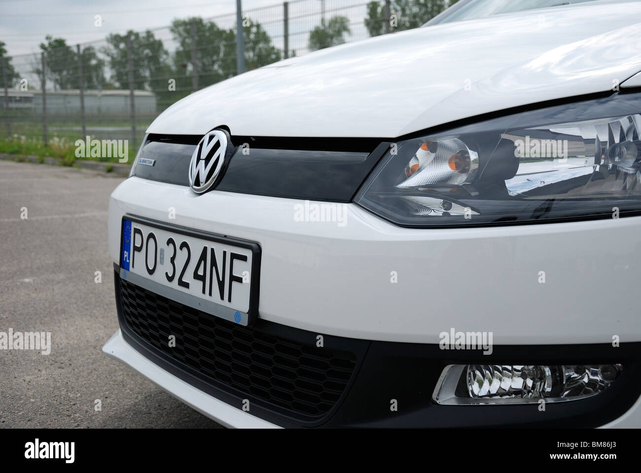 Polo 1.2 TDI BlueMotion - MY 2010 - white - five doors (5D) - German  subcompact city car - on parking space Stock Photo - Alamy