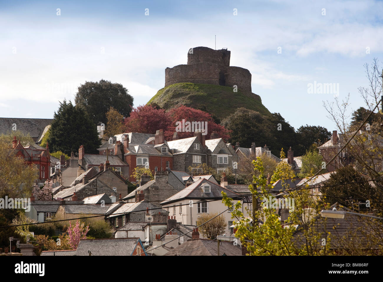 UK, England, Cornwall, Launceston, castle from St Stephens Stock Photo