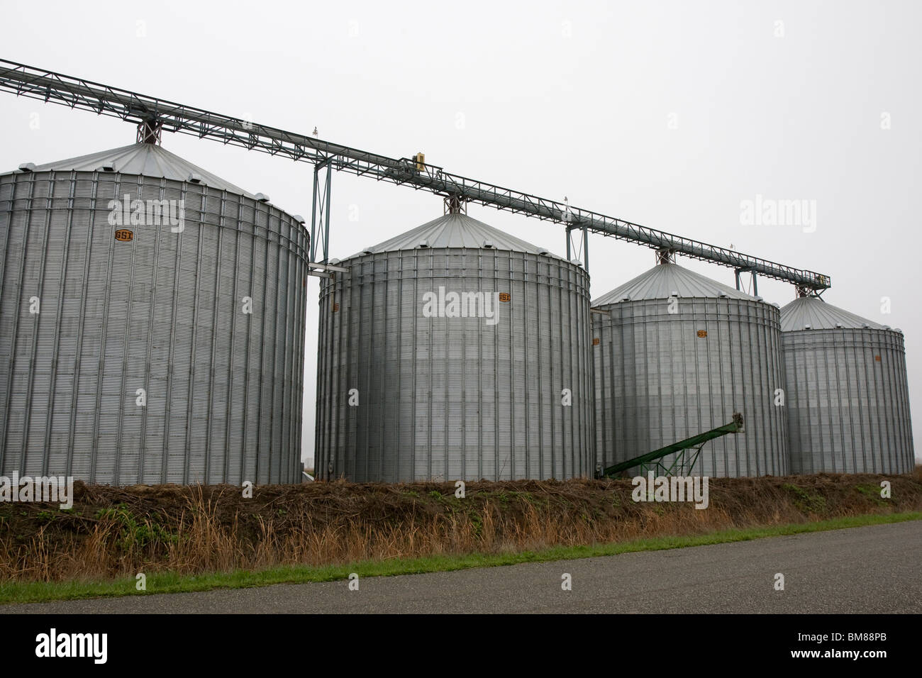 Grain Silos Stock Photo